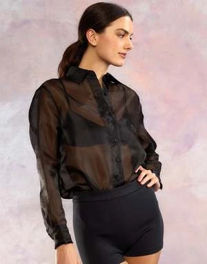 CYNTHIA ROWLEYOrganza Button Down Shirt 5 CYNTHIA ROWLEYOrganza Button Down Shirt - Image 5