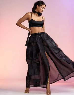 CYNTHIA ROWLEYOrganza Cargo Skirt 1 CYNTHIA ROWLEYOrganza Cargo Skirt
