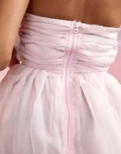 CYNTHIA ROWLEYOrganza Flower Strapless Dress - LGHTPK -Cynthia Rowley Shop Organza Flower Strapless Dress 20230221222140 3