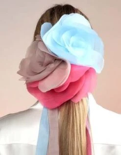 CYNTHIA ROWLEYOrganza Flower Ties - Blue -Cynthia Rowley Shop Organza Flower Ties 20221211234823