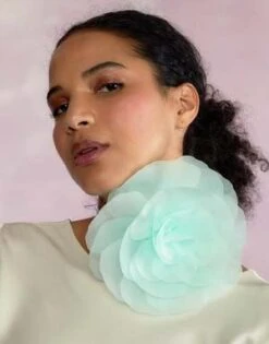 CYNTHIA ROWLEYOrganza Flower Ties - Mint