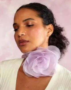 CYNTHIA ROWLEYOrganza Flower Ties - Lavender