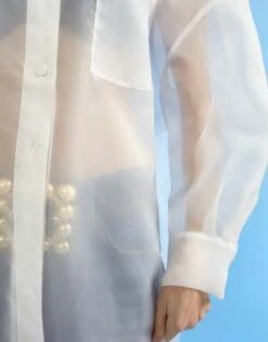 CYNTHIA ROWLEYOrganza Shirt Dress - White -Cynthia Rowley Shop Organza Shirt Dress 20221222035329 1