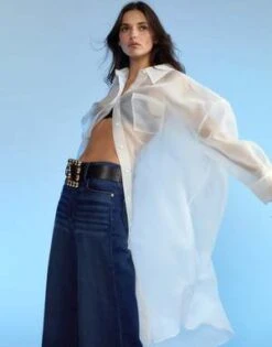 CYNTHIA ROWLEYOrganza Shirt Dress - White -Cynthia Rowley Shop Organza Shirt Dress 20221222035329 3