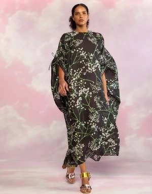 CYNTHIA ROWLEYParos Kaftan Dress - BLKMT 1 CYNTHIA ROWLEYParos Kaftan Dress - BLKMT