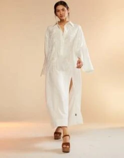 CYNTHIA ROWLEYPiana Embroidered Dress - White