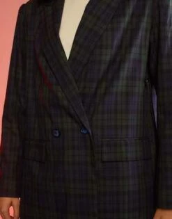 CYNTHIA ROWLEYPlaid Oversized Blazer - Black/White -Cynthia Rowley Shop Plaid Oversized Blazer 20230927193220 2