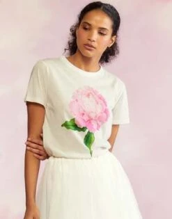 CYNTHIA ROWLEYPrinted T-Shirt - White/Pink