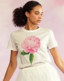 CYNTHIA ROWLEYPrinted T-Shirt - White/Pink -Cynthia Rowley Shop Printed T Shirt 20230425173832