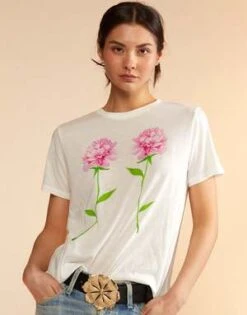 CYNTHIA ROWLEYPrinted T-Shirt - Flower/White