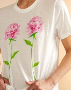 CYNTHIA ROWLEYPrinted T-Shirt - Flower/White -Cynthia Rowley Shop Printed T Shirt 20230817195146 2