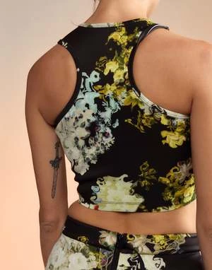 CYNTHIA ROWLEYRacer Bonded Tank - Smokey/Black Floral 3 CYNTHIA ROWLEYRacer Bonded Tank - Smokey/Black Floral - Image 3