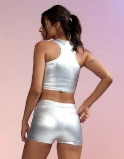 CYNTHIA ROWLEYRacer Bonded Tank - Silver -Cynthia Rowley Shop Racer Bonded Tank 20221206233512