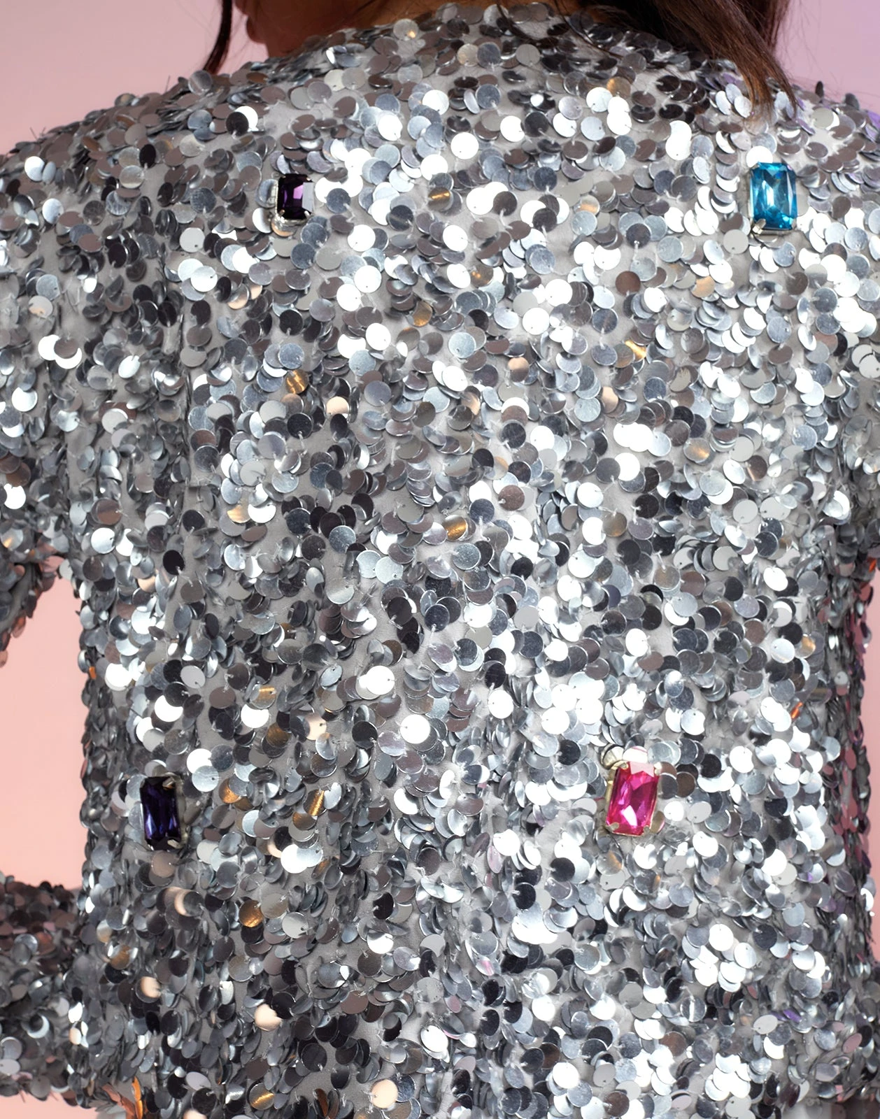 CYNTHIA ROWLEY Sequin Cropped Cardigan 5 CYNTHIA ROWLEY Sequin Cropped Cardigan - Image 5