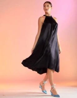 CYNTHIA ROWLEYSalerno Silk Halter Dress - Black -Cynthia Rowley Shop Salerno Silk Halter Dress 20230224234212 2