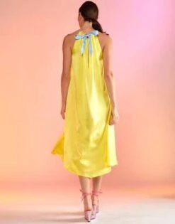 CYNTHIA ROWLEYSalerno Silk Halter Dress - Yellow -Cynthia Rowley Shop Salerno Silk Halter Dress 20230224234222 3