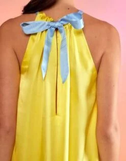 CYNTHIA ROWLEYSalerno Silk Halter Dress - Yellow -Cynthia Rowley Shop Salerno Silk Halter Dress 20230224234223