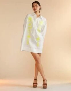 CYNTHIA ROWLEYScalea Embroidered Dress - White