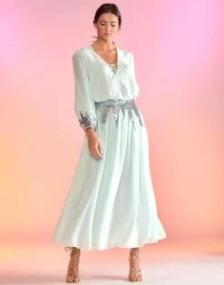 CYNTHIA ROWLEYSelene Sequin Blouse - MINT -Cynthia Rowley Shop Selene Sequin Blouse 20230303185134 2