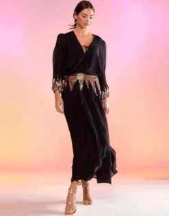 CYNTHIA ROWLEYSelene Sequin Skirt - Black 12 CYNTHIA ROWLEYSelene Sequin Skirt - Black -Cynthia Rowley Shop Selene Sequin Skirt 20230303185142 2