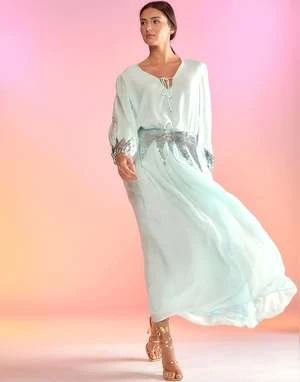 CYNTHIA ROWLEYSelene Sequin Skirt - MINT 4 CYNTHIA ROWLEYSelene Sequin Skirt - MINT - Image 4