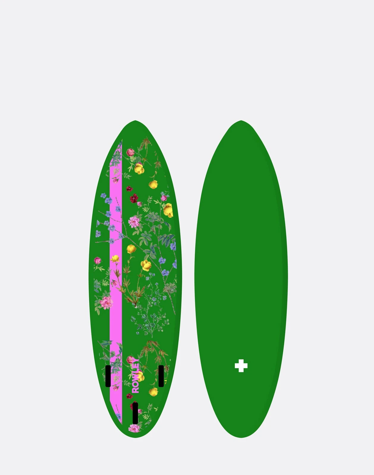 CYNTHIA ROWLEY Custom Short Surfboard - Green Garden Floral 3 CYNTHIA ROWLEY Custom Short Surfboard - Green Garden Floral - Image 3