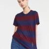 CYNTHIA ROWLEY Printed Stripes Tee