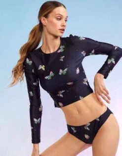 CYNTHIA ROWLEYSunkissed Bikini Bottom - Blue Multi Butterfly -Cynthia Rowley Shop Sunkissed Bikini Bottom 20220509231728 1