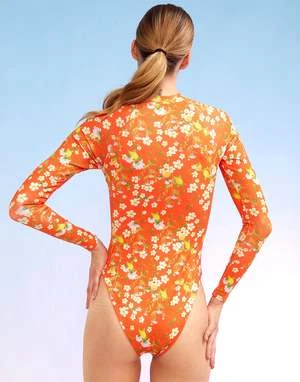 CYNTHIA ROWLEYSunny Surfsuit - Orange Multi 4 CYNTHIA ROWLEYSunny Surfsuit - Orange Multi - Image 4