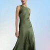 CYNTHIA ROWLEYThe Silk Dress - Dark Green