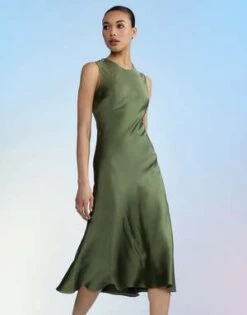 CYNTHIA ROWLEYThe Silk Dress - Dark Green
