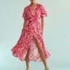 CYNTHIA ROWLEYTropea Dress - Pink/Red