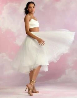 CYNTHIA ROWLEYTulle Skirt - White -Cynthia Rowley Shop Tulle Skirt 20230407185331