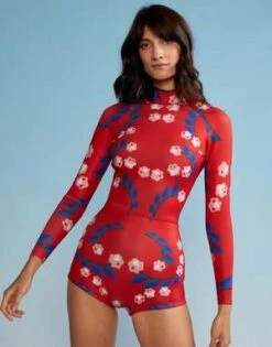 CYNTHIA ROWLEYWetsuit - Red Vine Floral