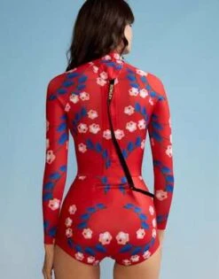 CYNTHIA ROWLEYWetsuit - Red Vine Floral -Cynthia Rowley Shop Vine Floral Wetsuit 20221013202007 1