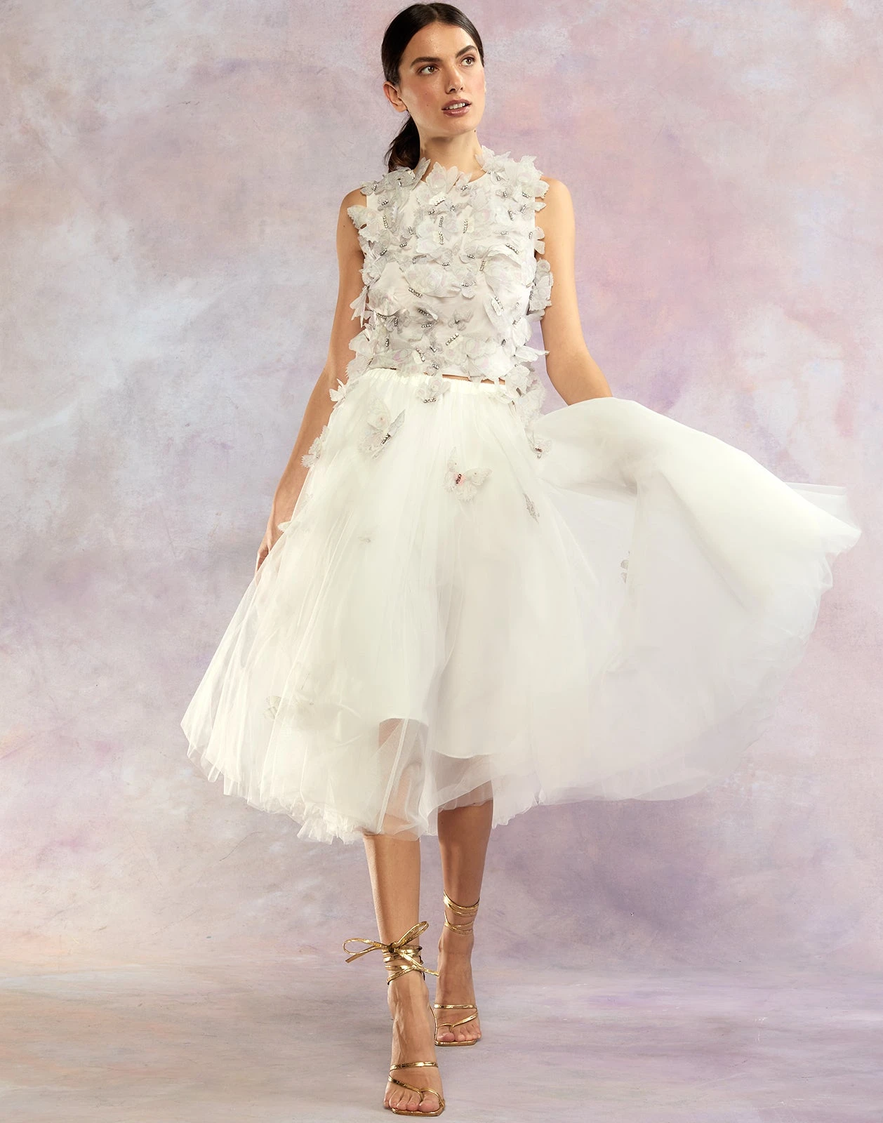 CYNTHIA ROWLEY Butterfly Tulle Skirt 11 CYNTHIA ROWLEY Butterfly Tulle Skirt - Image 11