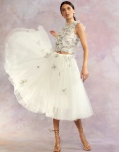 CYNTHIA ROWLEY Butterfly Tulle Skirt