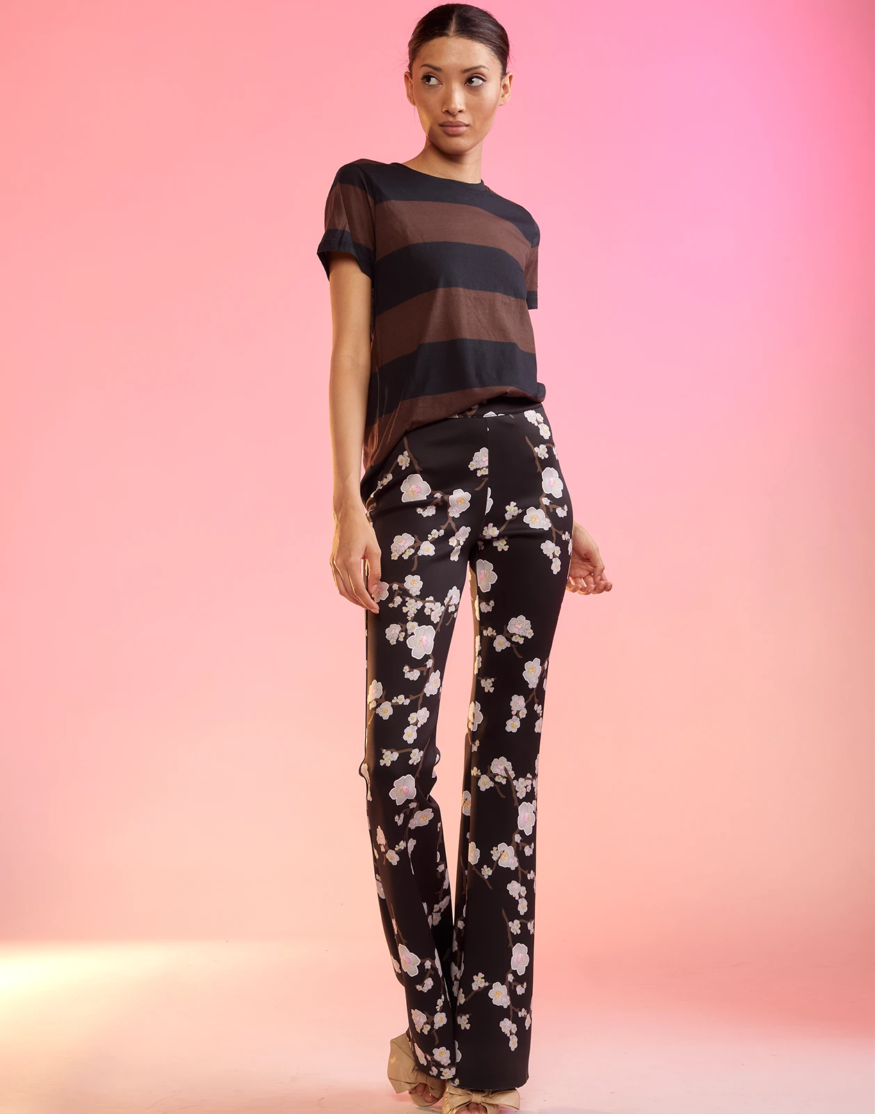 CYNTHIA ROWLEY Bonded Fit And Flare Pants 3 CYNTHIA ROWLEY Bonded Fit And Flare Pants - Image 3
