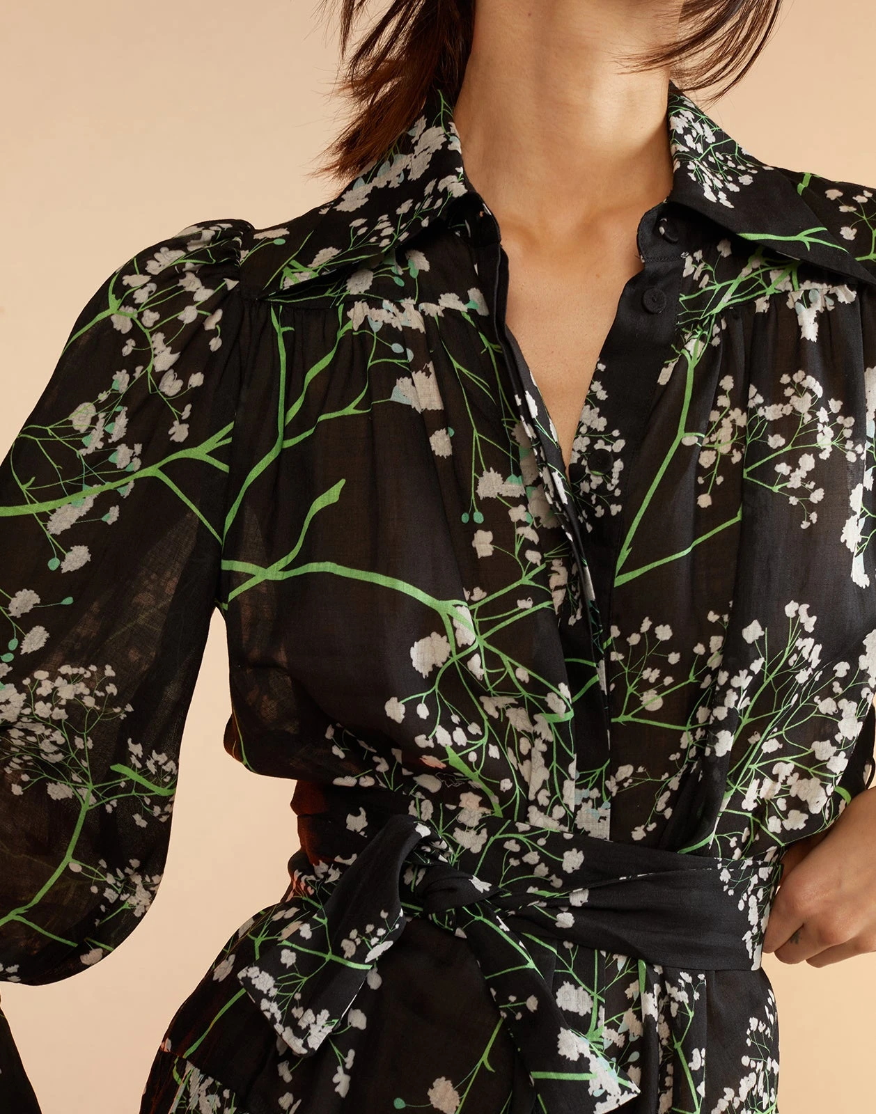 CYNTHIA ROWLEY Baby's Breath Shirt Dress 7 CYNTHIA ROWLEY Baby's Breath Shirt Dress - Image 7