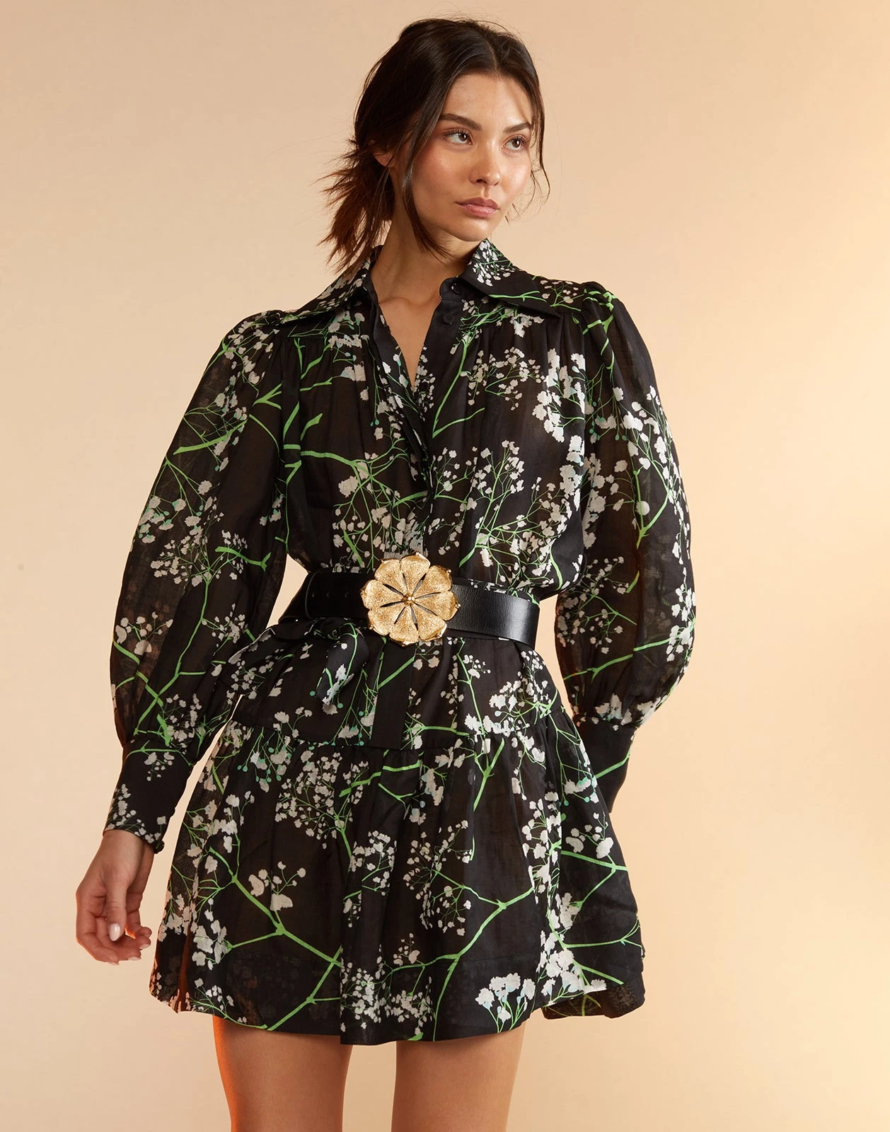 CYNTHIA ROWLEY Baby's Breath Shirt Dress 1 CYNTHIA ROWLEY Baby's Breath Shirt Dress