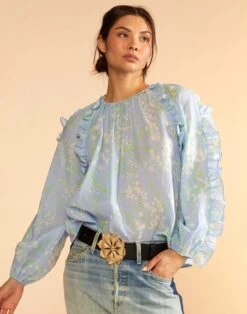 CYNTHIA ROWLEY Claudia Ruffle Blouse