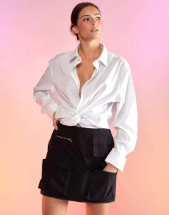 CYNTHIA ROWLEY Cargo Mini Skirt 14 CYNTHIA ROWLEY Cargo Mini Skirt -Cynthia Rowley Shop blackacargo1