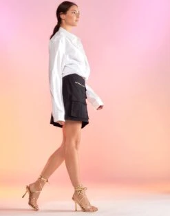 CYNTHIA ROWLEY Cargo Mini Skirt 13 CYNTHIA ROWLEY Cargo Mini Skirt -Cynthia Rowley Shop blkcargo5