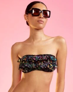 CYNTHIA ROWLEY Flirt Cotton Bikini Top