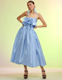 CYNTHIA ROWLEY Aurora Taffeta Dress 9 CYNTHIA ROWLEY Aurora Taffeta Dress -Cynthia Rowley Shop blue2