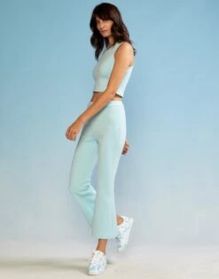 CYNTHIA ROWLEY Bonded Cropped Flare Pant -Cynthia Rowley Shop bluepant2