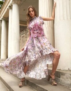 CYNTHIA ROWLEY Paola Silk Dress -Cynthia Rowley Shop camo2 9632b9d1 995d 4971 b764 86bda93b9a8d