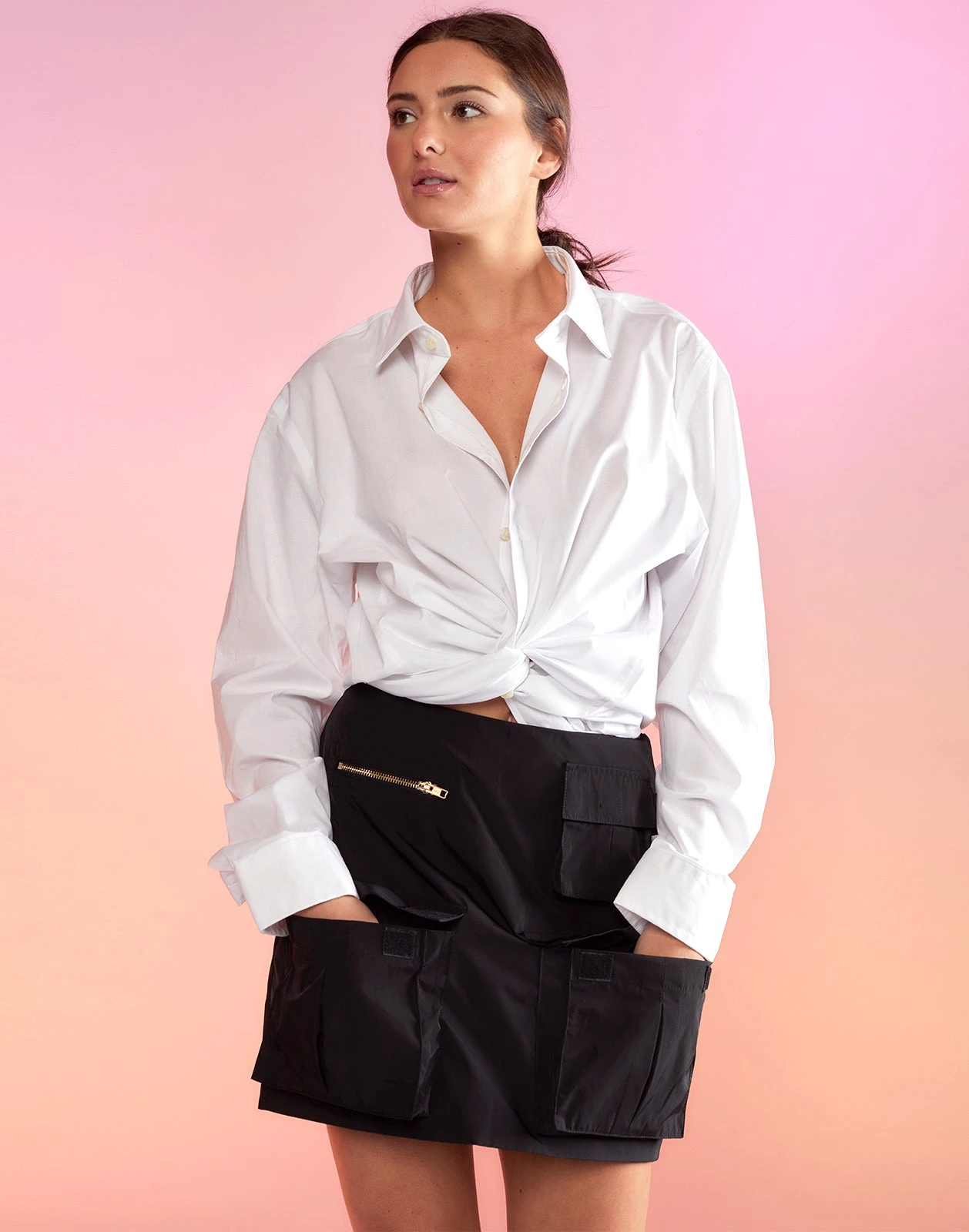 CYNTHIA ROWLEY Cargo Mini Skirt 1 CYNTHIA ROWLEY Cargo Mini Skirt