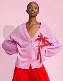 CYNTHIA ROWLEY Intarsia Cardigan