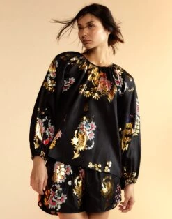 CYNTHIA ROWLEY Alice Silk Blouse -Cynthia Rowley Shop foil12